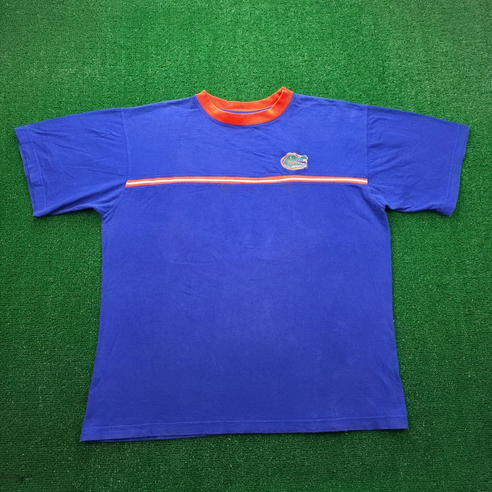 Vintage Pro Edge Florida Gators Tshirt Mens Large Blue College Football NCAA Tee